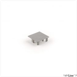 Light Line Endkappe LL 25 + V5-U-2510, metallisiert, 1 Stk.